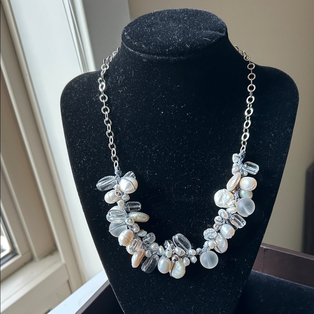 Silpada Silver and Pearl Necklace